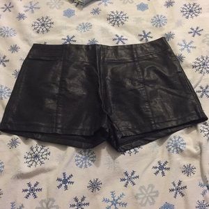 Leather shorts